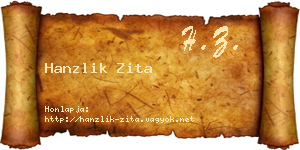 Hanzlik Zita névjegykártya