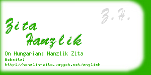 zita hanzlik business card